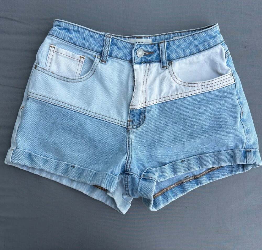 PacSun Eco Pieced Patchwork Denim Mom Shorts